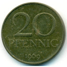 ГДР, 20 пфеннигов 1969 год