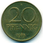 ГДР, 20 пфеннигов 1983 год (AU)