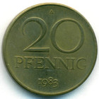 ГДР, 20 пфеннигов 1983 год (AU)