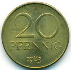 ГДР, 20 пфеннигов 1983 год (AU)