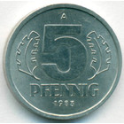ГДР, 5 пфеннигов 1983 год (UNC)