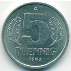 ГДР, 5 пфеннигов 1983 год