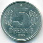 ГДР, 5 пфеннигов 1983 год