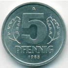 ГДР, 5 пфеннигов 1983 год
