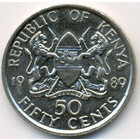 Кения, 50 центов 1989 год (AU)