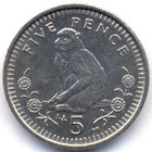 Гибралтар, 5 пенсов 1998 год (UNC)