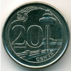 Сингапур, 20 центов 2013 год (UNC)