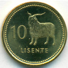 Лесото, 10 лисенте 1998 год (UNC)