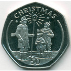 Гибралтар, 50 пенсов 1991 год (UNC)