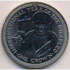 Остров Мэн, 1 крона 1981 год (UNC)