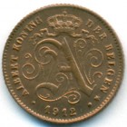 Бельгия, 1 сантим 1912 год (UNC)