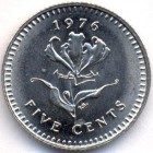 Родезия, 5 центов 1976 год (UNC)