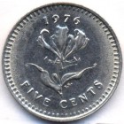 Родезия, 5 центов 1976 год (UNC)