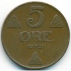 Норвегия, 5 эре 1921 год