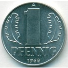ГДР, 1 пфенниг 1968 год (AU)