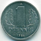 ГДР, 1 пфенниг 1984 год (UNC)