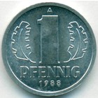 ГДР, 1 пфенниг 1988 год (AU)