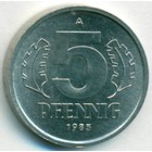 ГДР, 5 пфеннигов 1983 год (AU)