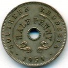 Южная Родезия, 1/2 пенни 1954 год