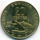 Джибути, 20 франков 1991 год (UNC)