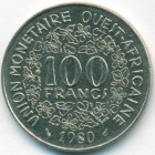 Западно-Африканские Штаты, 100 франков 1980 год