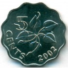 Свазиленд, 5 центов 2002 год (UNC)
