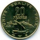 Джибути, 20 франков 1999 год (UNC)