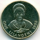 Свазиленд, 1 лилангени 1998 год (UNC)
