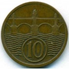 Чехословакия, 10 геллеров 1933 год
