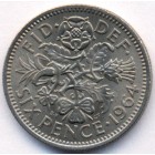 Великобритания, 6 пенсов 1964 год (UNC)