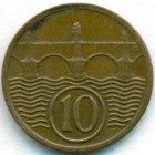 Чехословакия, 10 геллеров 1928 год