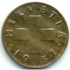 Швейцария, 1 раппен 1951 год