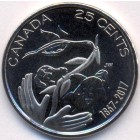 Канада, 25 центов 2017 год (UNC)