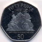 Гибралтар, 50 пенсов 2010 год (UNC)