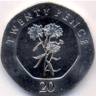 Гибралтар, 20 пенсов 2016 год  (UNC)