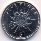 Гибралтар, 5 пенсов 2016 год (UNC)