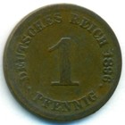 Германия, 1 пфенниг 1896 год G