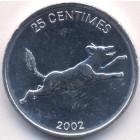 Конго (ДРК), 25 сантимов 2002 год (UNC)