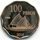 Остров Пасхи, 100 песо 2014 год (UNC)