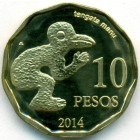 Остров Пасхи, 10 песо 2014 год (UNC)