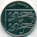 Великобритания, 10 пенсов 2014 год (AU)