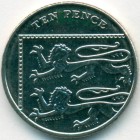 Великобритания, 10 пенсов 2014 год