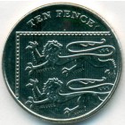 Великобритания, 10 пенсов 2014 год (AU)