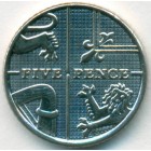 Великобритания, 5 пенсов 2012 год (AU)