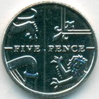 Великобритания, 5 пенсов 2014 год