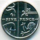 Великобритания, 5 пенсов 2014 год