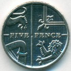 Великобритания, 5 пенсов 2012 год (AU)