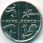Великобритания, 5 пенсов 2013 год (AU)
