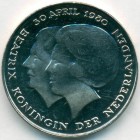 Нидерланды, 2-1/2 гульдена 1980 год (UNC)