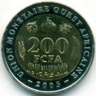 Западно-Африканские Штаты, 200 франков 2005 год (UNC)